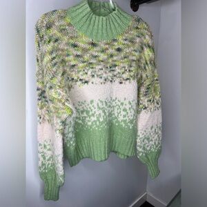 Aerie Multicolor Cowl Neck Sweater